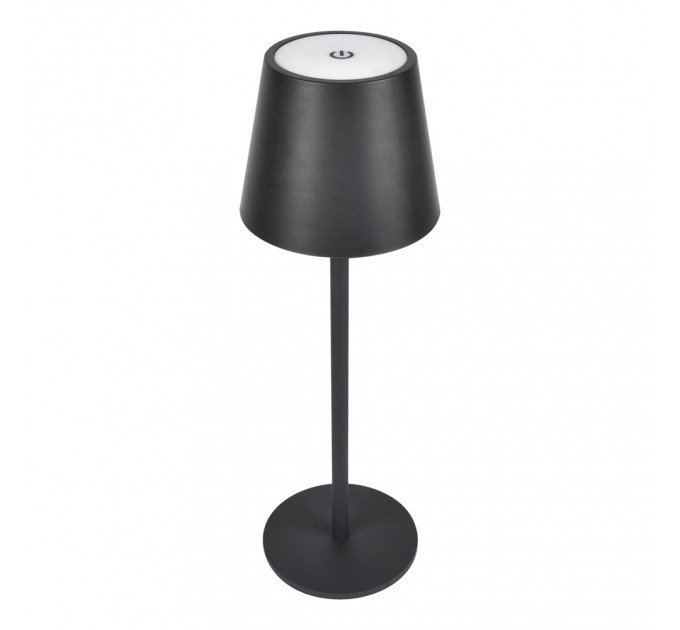 LIGHTEX LED НАСТОЛНА ЛАМПА NOTO DC 5V 3W 4000K 200LM TOUCH+USB 1800MAH LI-ION IP44 АНТРАЦИТ LIGHTEX