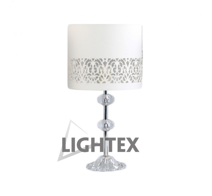 LIGHTEX НАСТОЛНА ЛАМПА MONDAY СТЪКЛО БЯЛА 1 Е27 LIGHTEX
