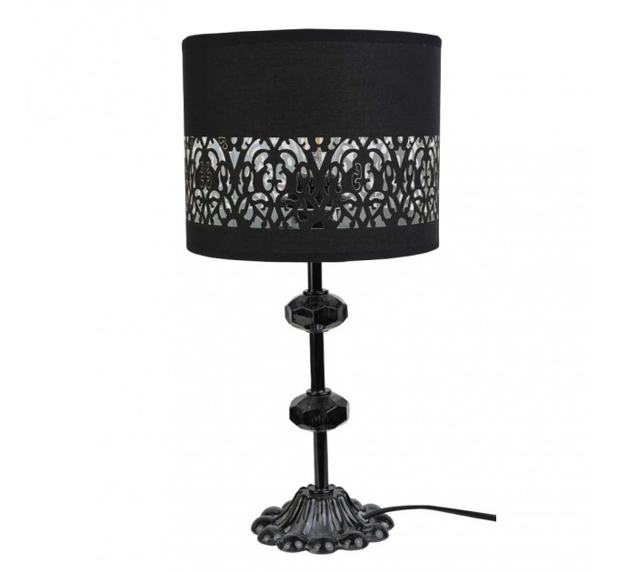 LIGHTEX НАСТОЛНА ЛАМПА MONDAY СТЪКЛО ЧЕРНА 1 Е27 LIGHTEX