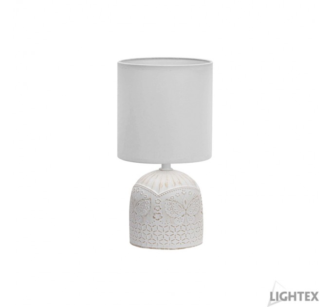 LIGHTEX НАСТОЛНА ЛАМПА NERON БЯЛА 1XЕ14 LIGHTEX