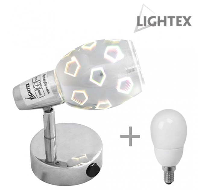 LIGHTEX СПОТ ARIZONA 1XE14 С КЛЮЧ С ЛАМПА LIGHTEX