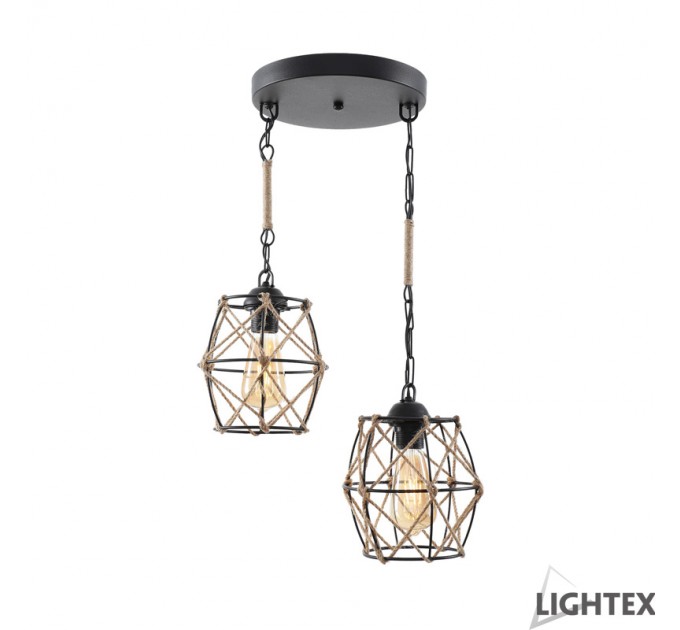 LIGHTEX ПОЛИЛЕЙ ERIKA 2XЕ27 ЧЕРЕН LIGHTEX