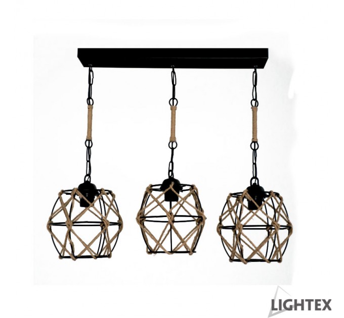 LIGHTEX ПОЛИЛЕЙ ERIKA 3XЕ27 ЧЕРЕН LIGHTEX