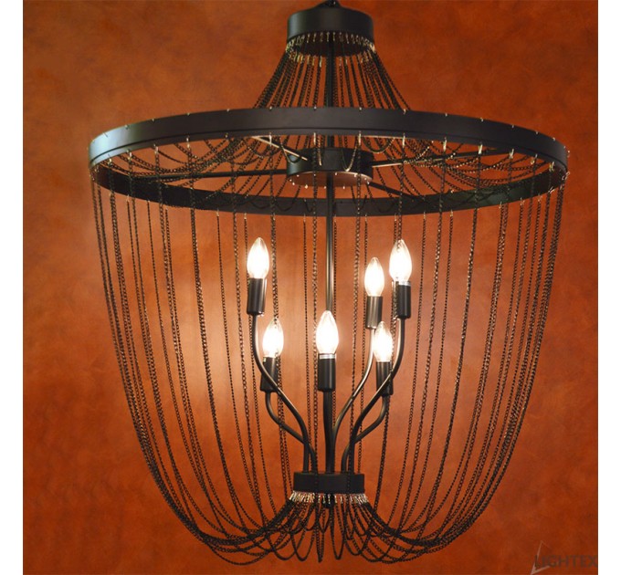 LIGHTEX ПОЛИЛЕЙ CELL 6XE14 МЕТАЛ ЧЕРЕН Ф800ММ LIGHTEX