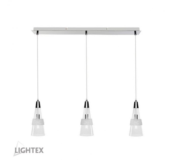 LIGHTEX ПОЛИЛЕЙ RIOS 3ХЕ14 ХРОМ + КРИСТАЛ 330 X 120 X 880MM LIGHTEX