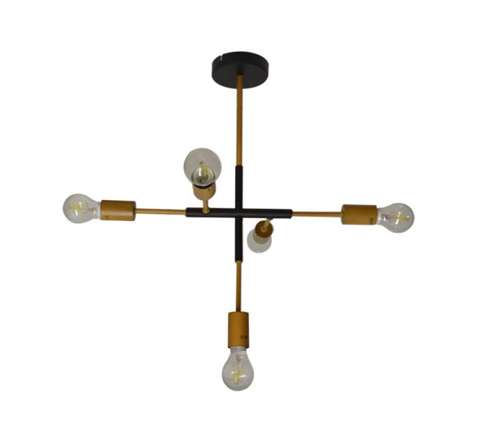 LIGHTEX ПОЛИЛЕЙ CARLOS 5XE27 ЧЕРЕН 605X420MM LIGHTEX