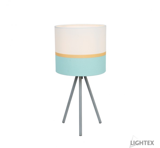 LIGHTEX НАСТОЛНА ЛАМПА NATALIA 1XE14 СИВО + ПЪСТРО 170X350MM LIGHTEX