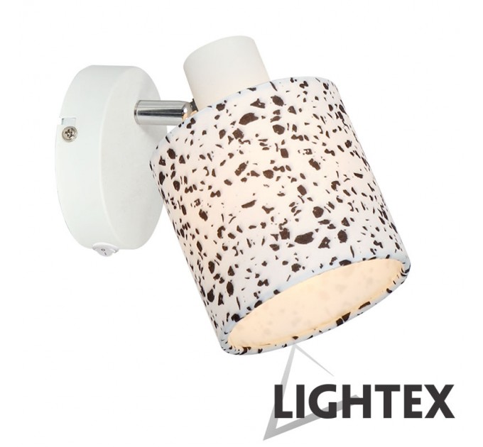 LIGHTEX АПЛИК CELIA 1XE14 БЯЛО + ПЪСТРО 100X135X120MM LIGHTEX