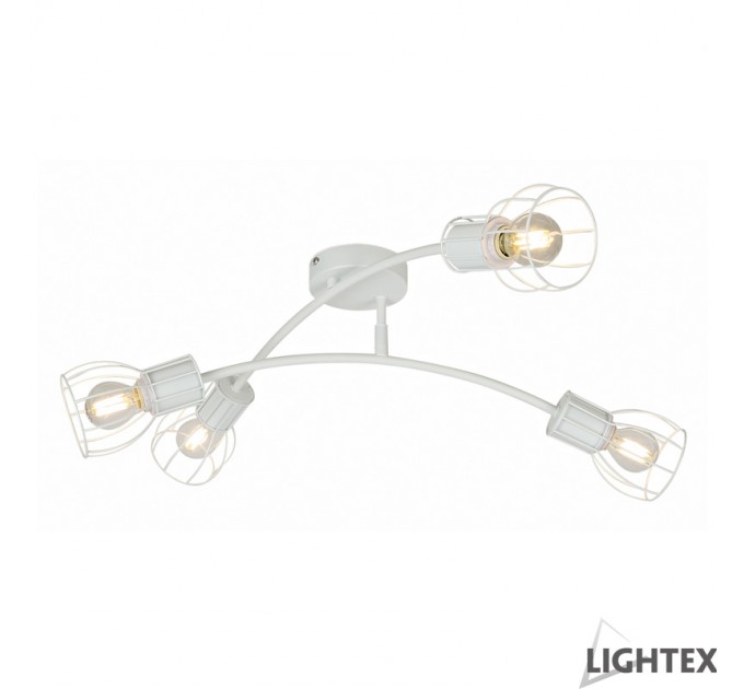 LIGHTEX ПОЛИЛЕЙ LORENA 4XE14 БЯЛ 600X600X215MM LIGHTEX