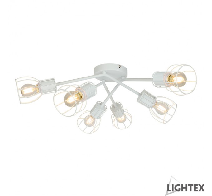 LIGHTEX ПОЛИЛЕЙ LORENA 6XE14 БЯЛ 650X190MM LIGHTEX