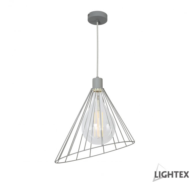 LIGHTEX ПЕНДЕЛ SILVIA 1XE27 СИВ 380X1200MM LIGHTEX