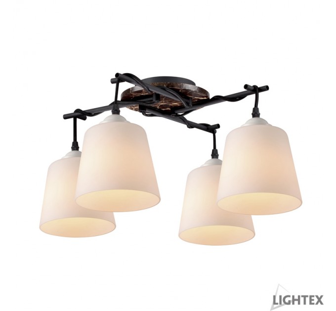 LIGHTEX ПОЛИЛЕЙ AIDA 4XE27 ЧЕРЕН 400X400X255MM LIGHTEX