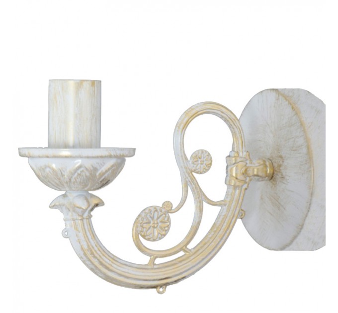 LIGHTEX АПЛИК LORA Е14 БЯЛО + ЗЛАТО LIGHTEX