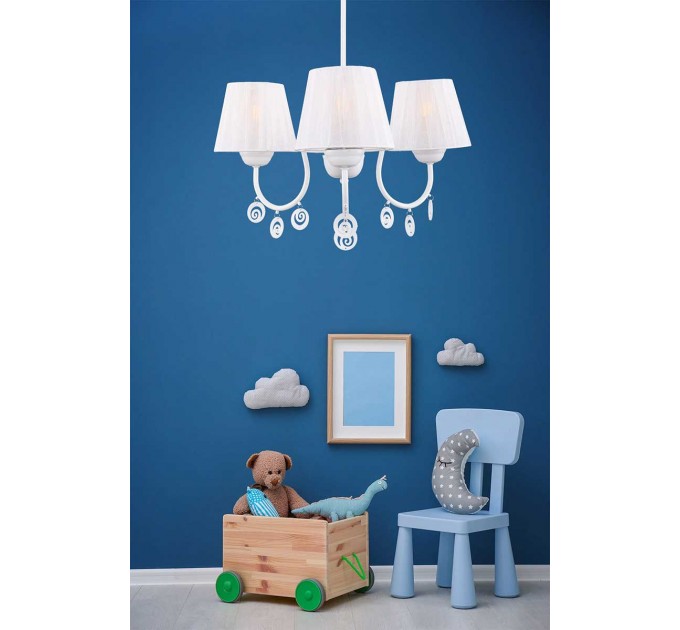 LIGHTEX ПОЛИЛЕЙ CLEO 4ХЕ27 БЯЛО + КРЕМ LIGHTEX