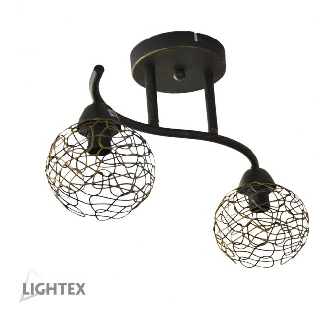 LIGHTEX ПОЛИЛЕЙ MARINA 2ХЕ14 ЧЕРЕН АНТИК 380X110X270MM LIGHTEX