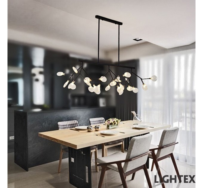 LIGHTEX ПОЛИЛЕЙ MONET 27ХG4 ЧЕРЕН 1230X500X650MM В КОМПЛ. С ЛАМПИ 4000K LIGHTEX