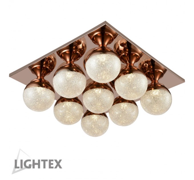 LIGHTEX LED ПОЛИЛЕЙ GEORGE 9 5W 3000K 3150LM 270 270 140 PINK GOLD LIGHTEX