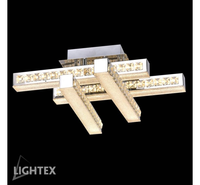 LIGHTEX LED ПОЛИЛЕЙ ALINA 40W 4000K 2600LM 520X520ММ СТОМАНА+КРИСТАЛ LIGHTEX