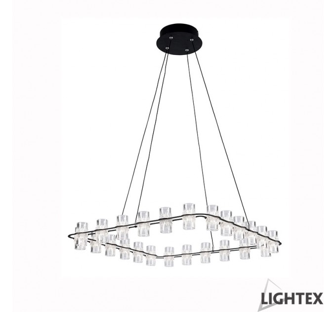 LIGHTEX LED ПОЛИЛЕЙ ANTONIA ВИСЯЩ 96W 3200K 7680LM 620X620X1200ММ ЧЕРЕН LIGHTEX