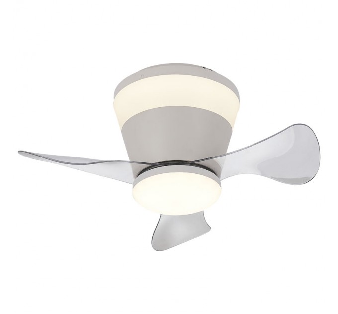 LIGHTEX LED ВЕНТИЛАТОР С ДИСТАНЦИОННО MAX 50W LED + 26W МОТОР, CCT 4000LM БЯЛ Ф600ММ, APP LIGHTEX