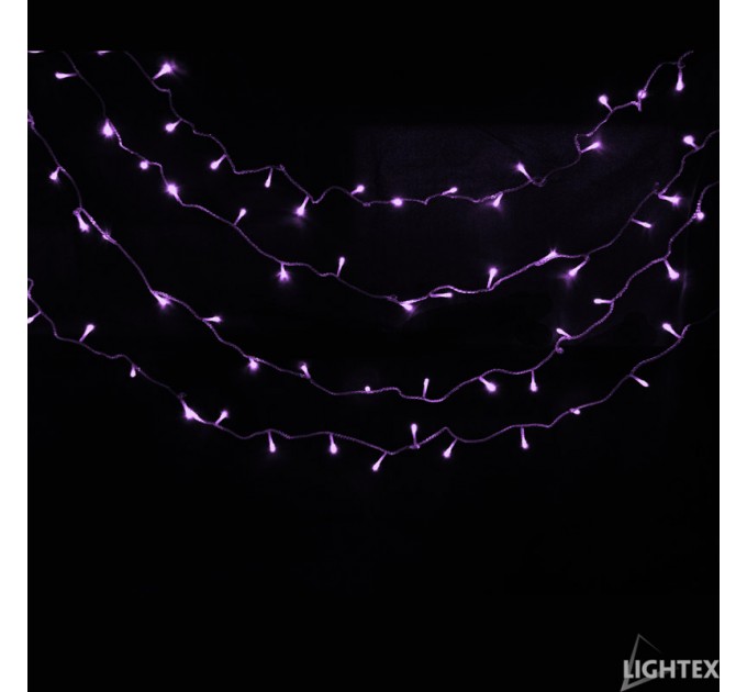 LIGHTEX LED ВЪЖЕ 100 LED ВИОЛЕТОВ 2W 9М. С ВГРАДЕН КОНТРОЛЕР IP44 LIGHTEX