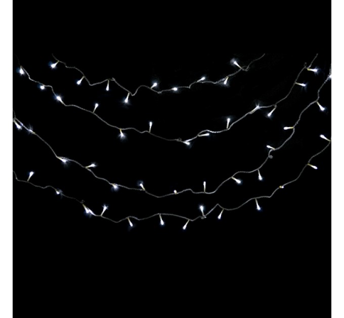 LIGHTEX LED ВЪЖЕ 100 LED СТУДЕНО БЯЛ 2W 9М. С ВГРАДЕН КОНТРОЛЕР IP44 LIGHTEX