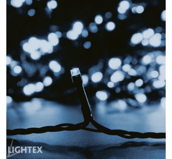 LIGHTEX LED СВЕТЕЩО ВЪЖЕ 3.6W 10М.100LED СИНЬО IP44 230V ЗЕЛЕН КАБЕЛ LIGHTEX