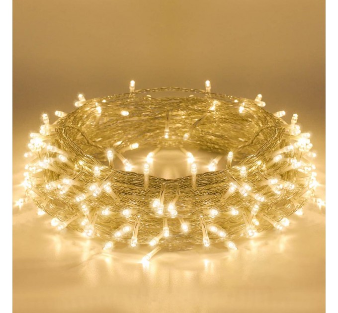 LIGHTEX LED ВЛАГОЗАЩИТЕНО СВЕТЕЩО ВЪЖЕ 9.2W 10М.100LED ТОПЛО БЯЛО IP65 230V БЯЛ КАБЕЛ LIGHTEX