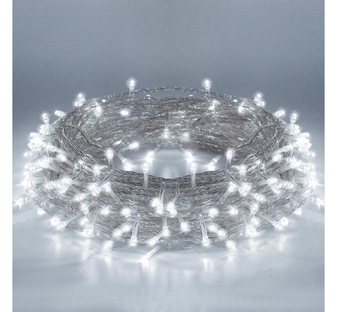 LIGHTEX LED ВЛАГОЗАЩИТЕНО СВЕТЕЩО ВЪЖЕ 9.2W 10М.100LED СТУДЕНО БЯЛО IP65 230V БЯЛ КАБЕЛ LIGHTEX