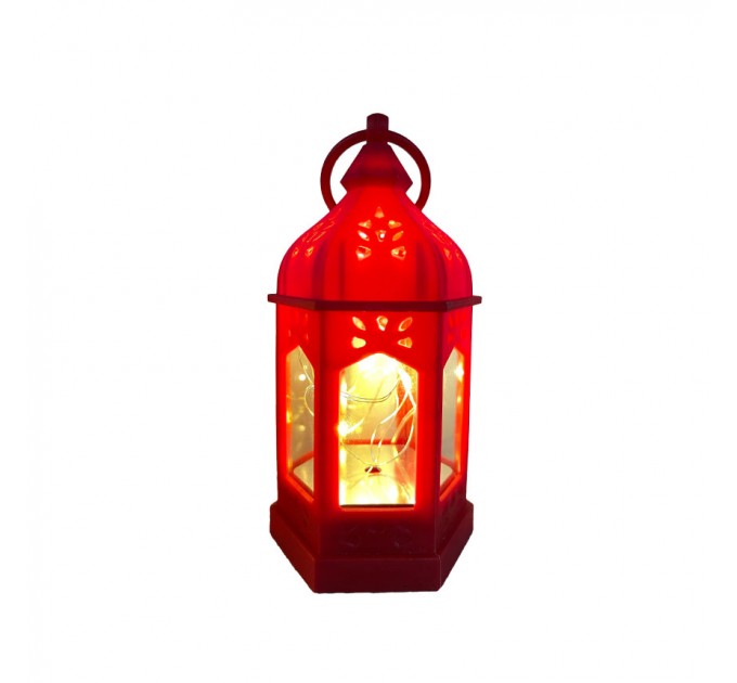 LIGHTEX LED КОЛЕДЕН ФЕНЕР ЧЕРВЕН 0.3W IP20 WW 6.3X12,3СМ 3 LR44 LIGHTEX