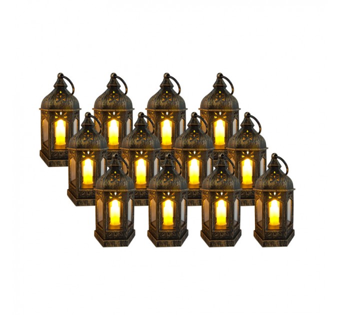 LIGHTEX LED КОЛЕДЕН ФЕНЕР АНТИК 0.06W IP20 WW 6.3X12,3СМ 3 LR44 - 12БР. КТ-Т LIGHTEX