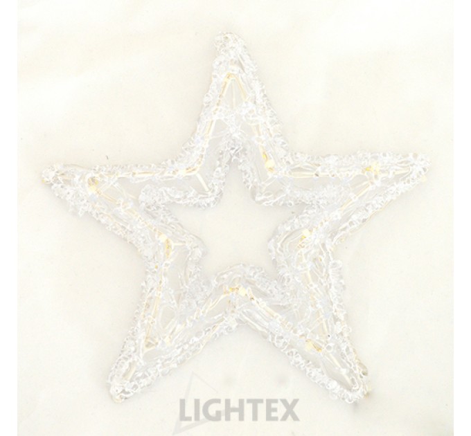 LIGHTEX LED КОЛЕДНА ЗВЕЗДА 30СМ. IP44 БЕЗ БАТЕРИИ 2XAA LIGHTEX
