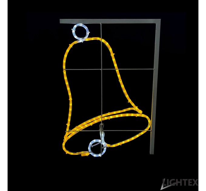 LIGHTEX LED ВЛАГОЗАЩИТЕНА КАМБАНА ЗА СТЪЛБ 114LED 10W 70X48СМ.ТОПЛО БЯЛО + СТУДЕНО БЯЛО IP65 220V LIGHTEX