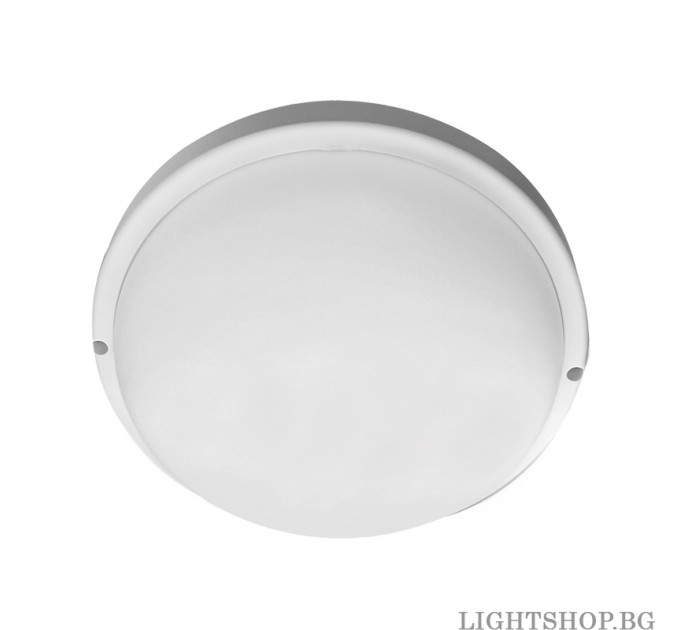 LIGHTEX LED ПЛАФОН VANI Ф200 IP65 15W 4000K 1200LM БЯЛ LIGHTEX