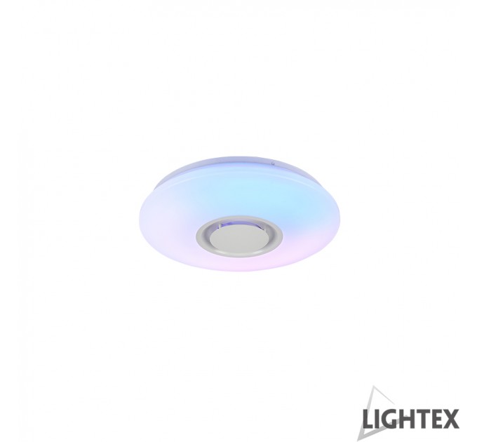 LIGHTEX LED МУЗИКАЛЕН ПЛАФОН 36W 3000K-6500K+RGB 2880LM Ф340 BLUE TOOTH PLASTIC LIGHTEX