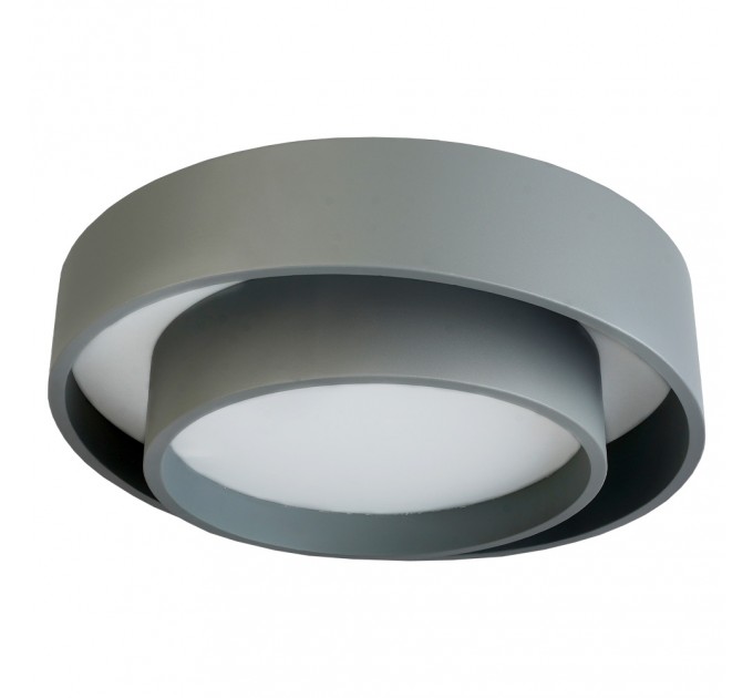 LIGHTEX LED ПЛАФОН LUXOR 28W 3000K-4000K-6000K 2800LM 220V Ф400 СИВ LIGHTEX