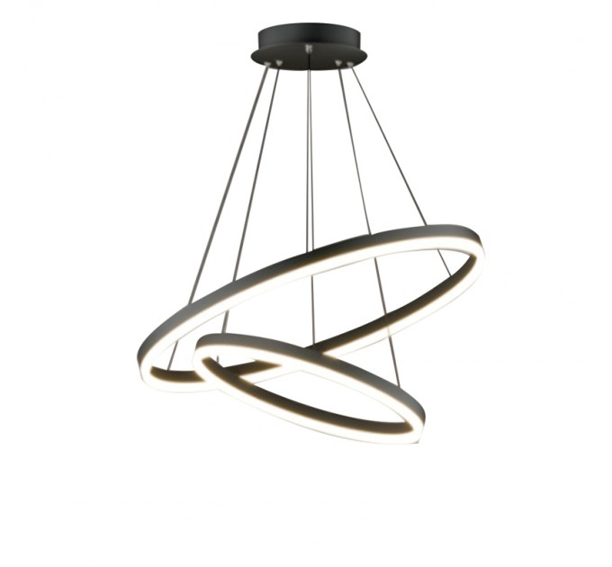 LIGHTEX LED ПОЛИЛЕЙ CATERINA ЧЕРЕН С ДИСТАНЦИОННО 74W 3000K-6500K 4440LM 220V 600X600X1000MM LIGHTEX