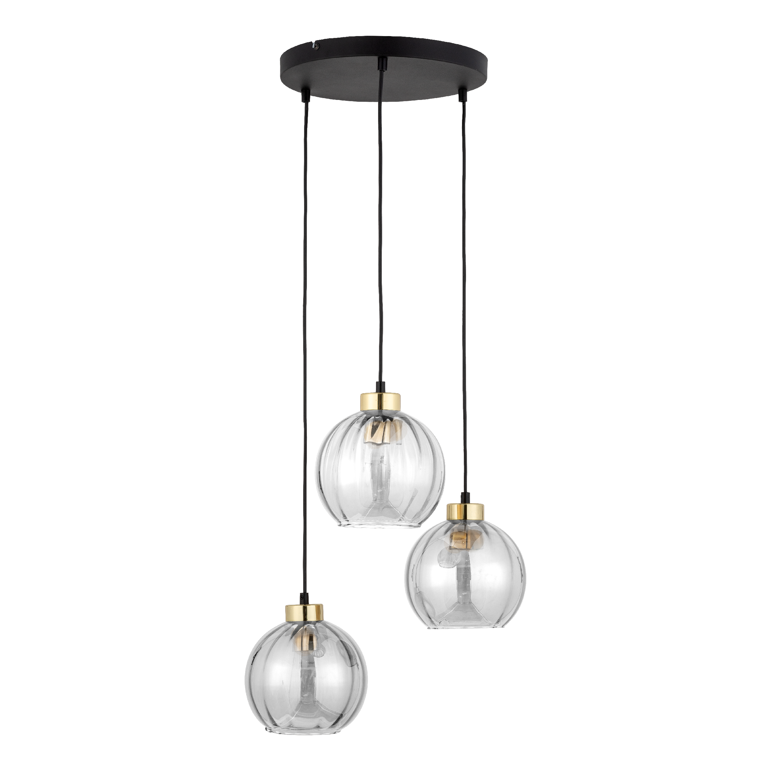 TK LIGHTING DEVI TRANSPARENT LAMPA WISZĄCA 3 PŁ KOŁO