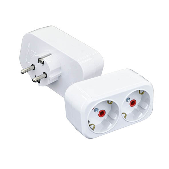 VITO АДАПТЕР С 2 ГНЕЗДА ПРАВ БЯЛ ЦВЯТ 16A 8006270