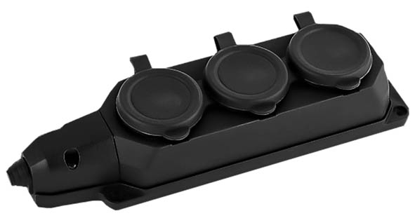 VITO RUBBER 3 GANG GКРЪГЪЛED GROUP SOCKET IP44 ЧЕРЕН 8006670