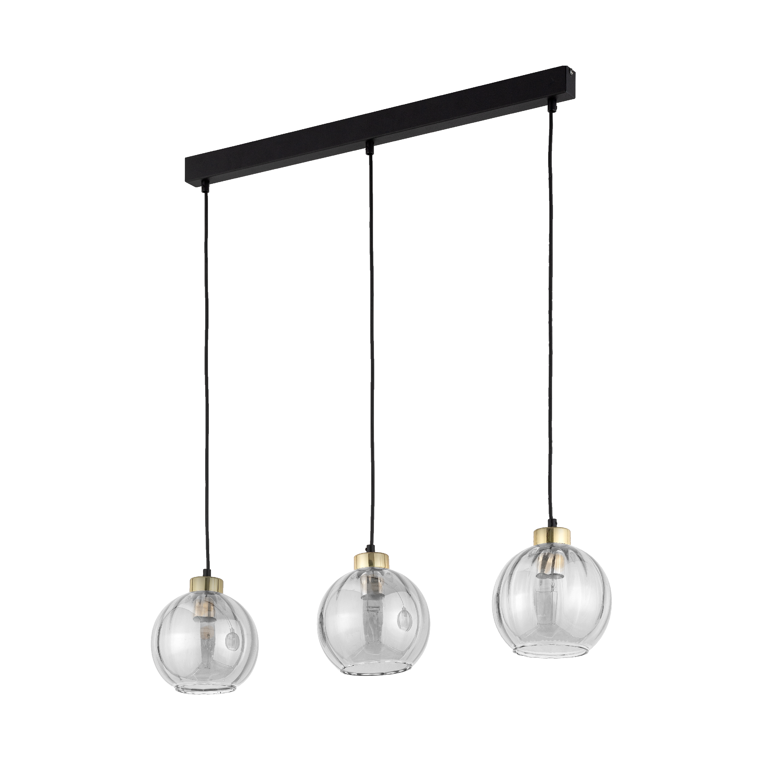 TK LIGHTING DEVI TRANSPARENT LAMPA WISZĄCA 3 PŁ LISTWA