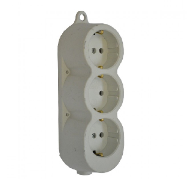 LIGHTEX КОНТАКТ ТРОЕН ГУМИРАН ПОДВИЖЕН БЯЛ 16А PS13