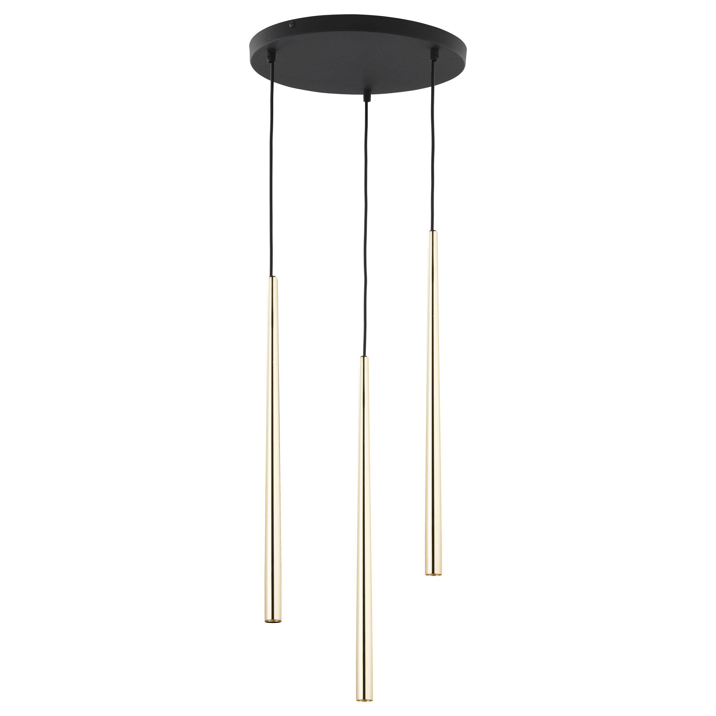 TK LIGHTING PIANO GOLD LAMPA WISZĄCA 3 PŁ