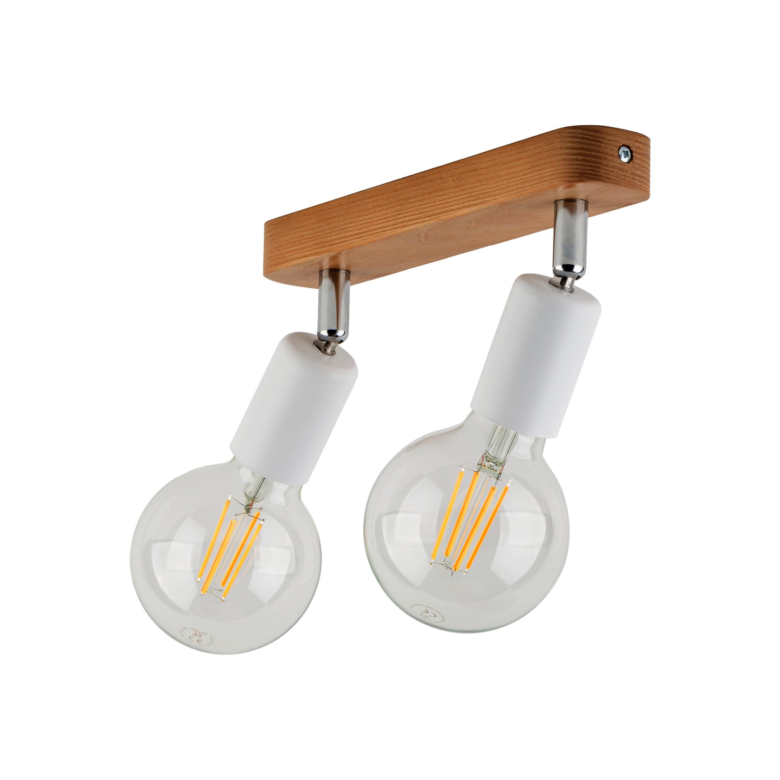 TK LIGHTING SIMPLY WOOD LAMPA SUFITOWA 2 PŁ WHITE