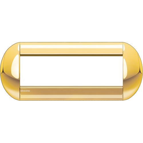 BTICINO - LNB4807OC Рамка 7М Gold Метална Елипсовидна Livinglight