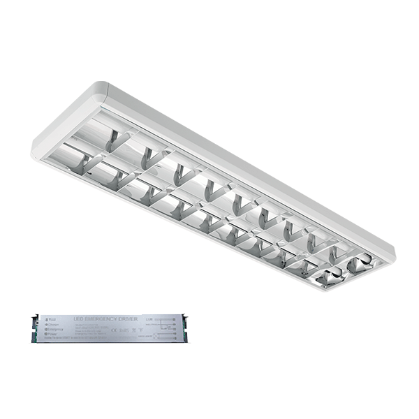 ELMARK 9LOM2120LEDWE 9LOM2120LEDWE ОСВЕТИТЕЛНО ТЯЛО LENA-V+LED ТРЪБИ (1200MM) 2X18W 4000K ОТКРИТ МОНТАЖ 1230X330MM+АВАРИЕН БЛОК