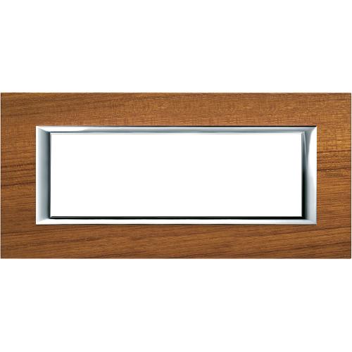 BTICINO - HA4806LTK Рамка 6М Wood Teak Дърво Правоъгълна