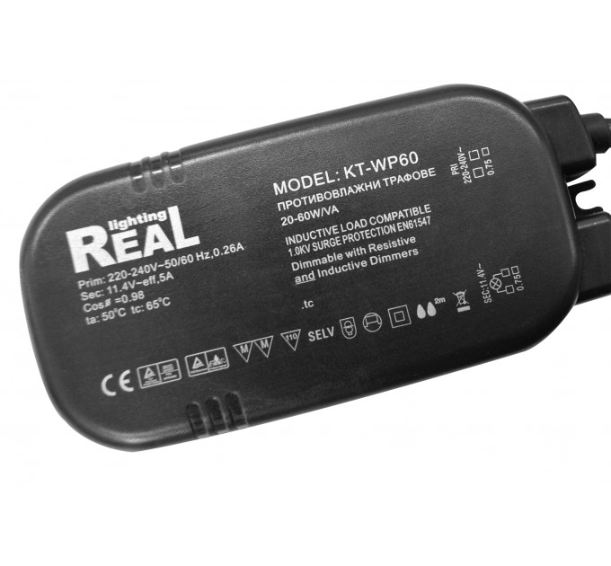 LIGHTEX ТРАНСФОРМАТОР ПРОТИВОВЛАЖЕН 60W IP68 RL TR3060/IP REAL