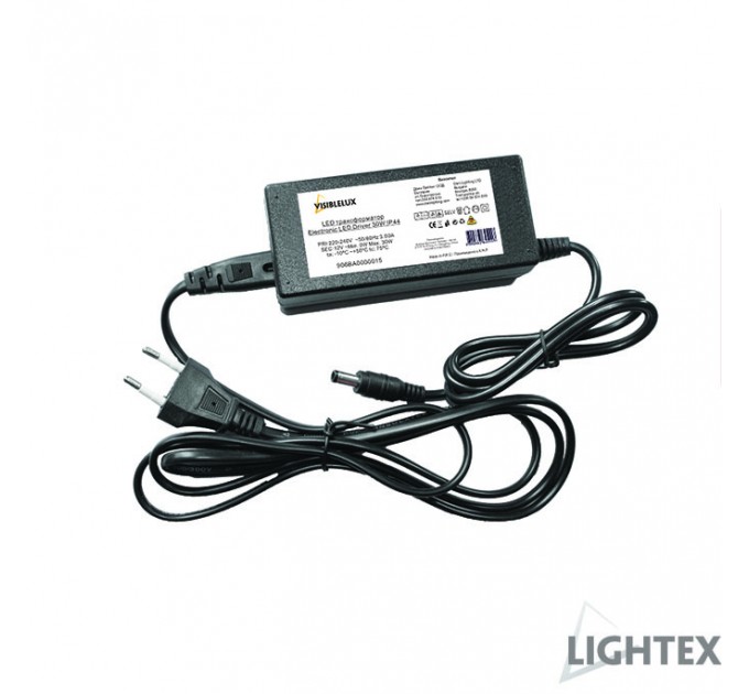 LIGHTEX ТРАНСФОРМАТОР LED 12V 60W 5A PLASTIC IP44