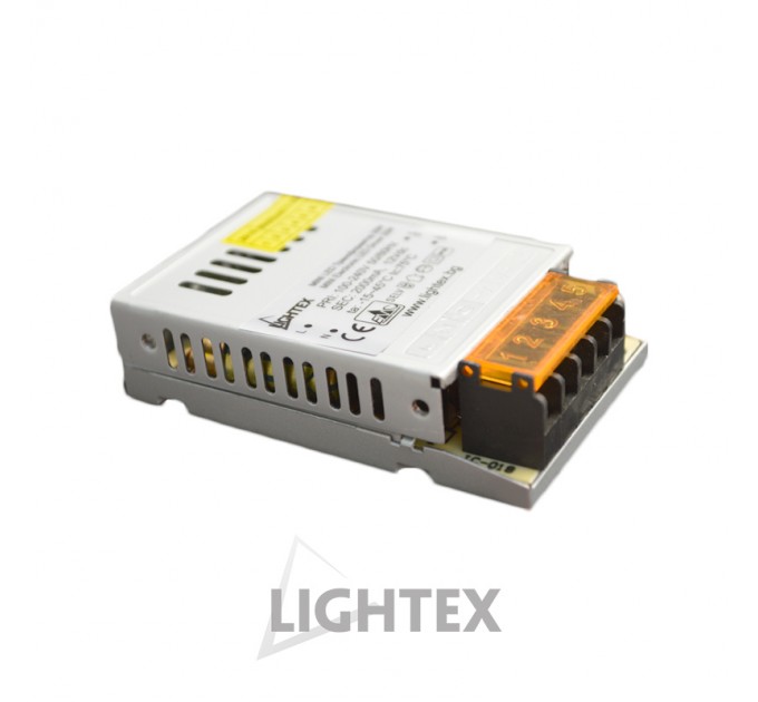 LIGHTEX ТРАНСФОРМАТОР LED MINI МЕТАЛЕН 25W 240V 12V 2A